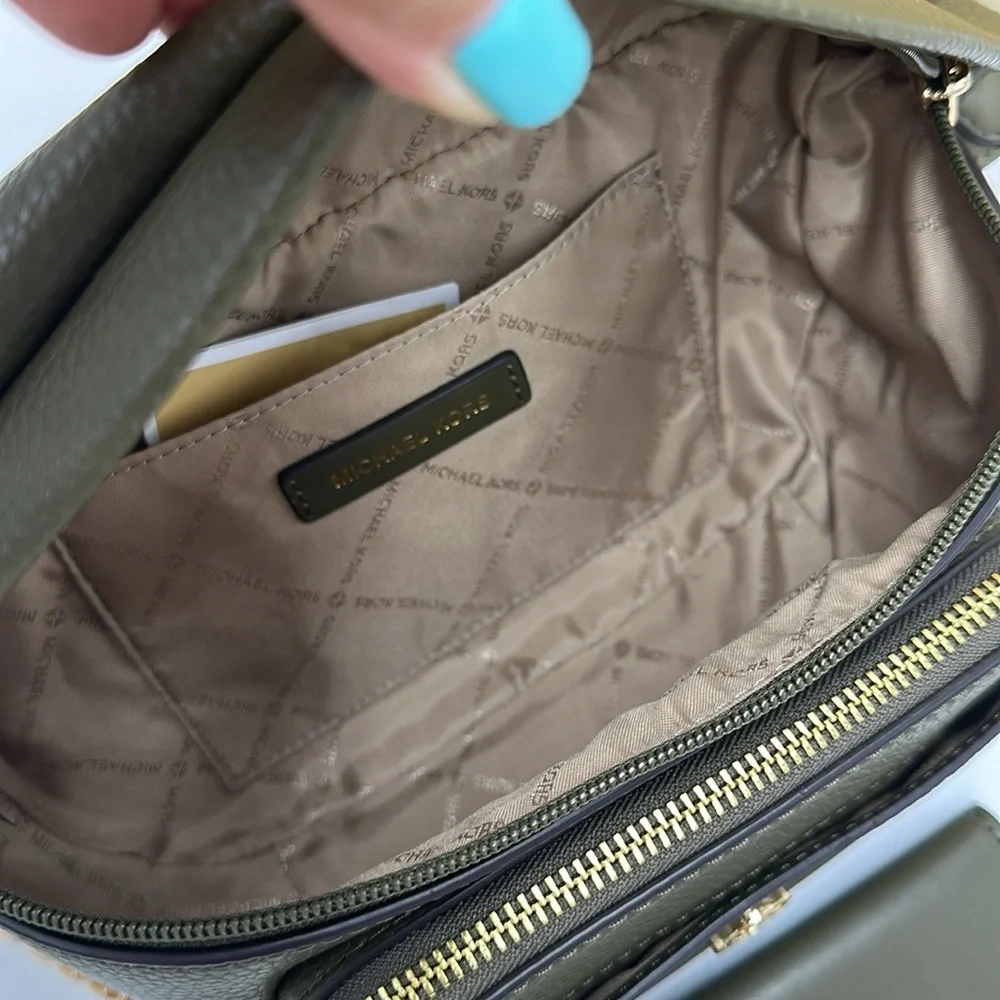 Michael Kors Maisie Lg Pebbled Leather 2-in-1 Sling Fanny Pack Waist Bag Belt - Picture 8 of 16